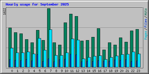 Hourly usage for September 2025