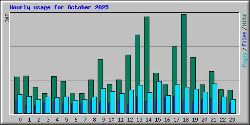 Hourly usage for October 2025
